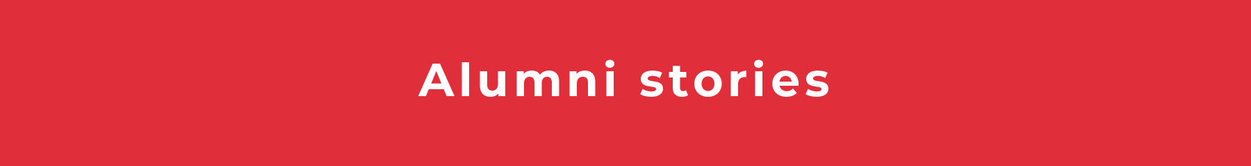 Alumni stories